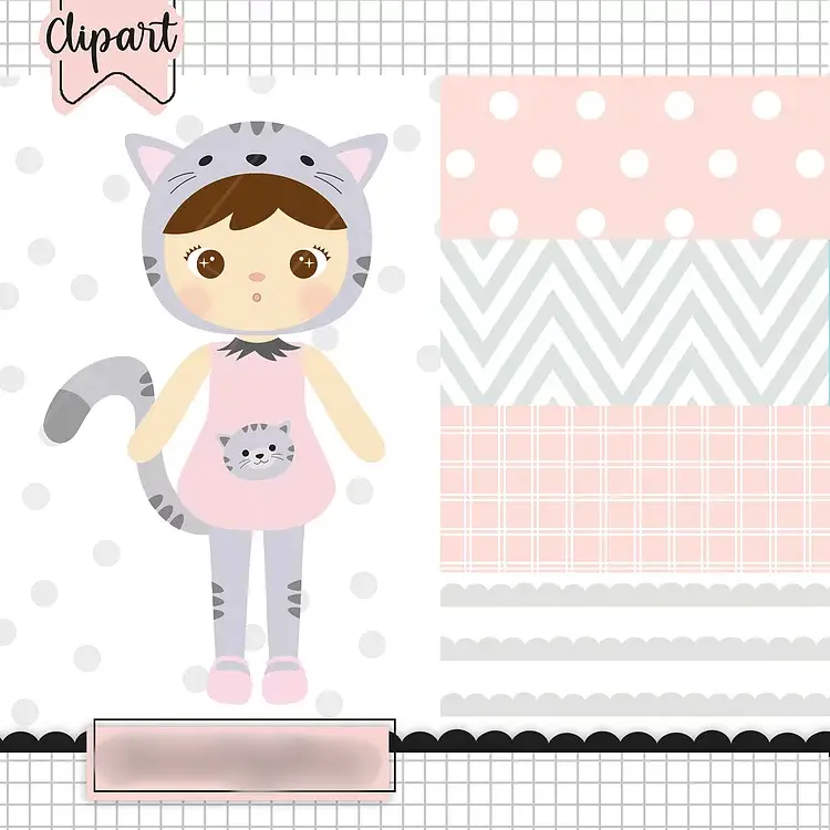 Arquivo Kit Digital Gatinha  1