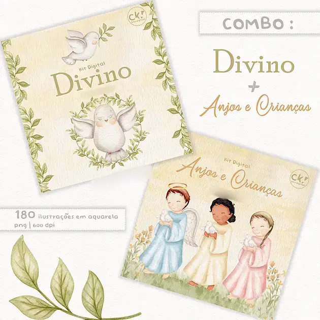 Arquivo Kit Digital Combo Divino Anjos e Crianças 1