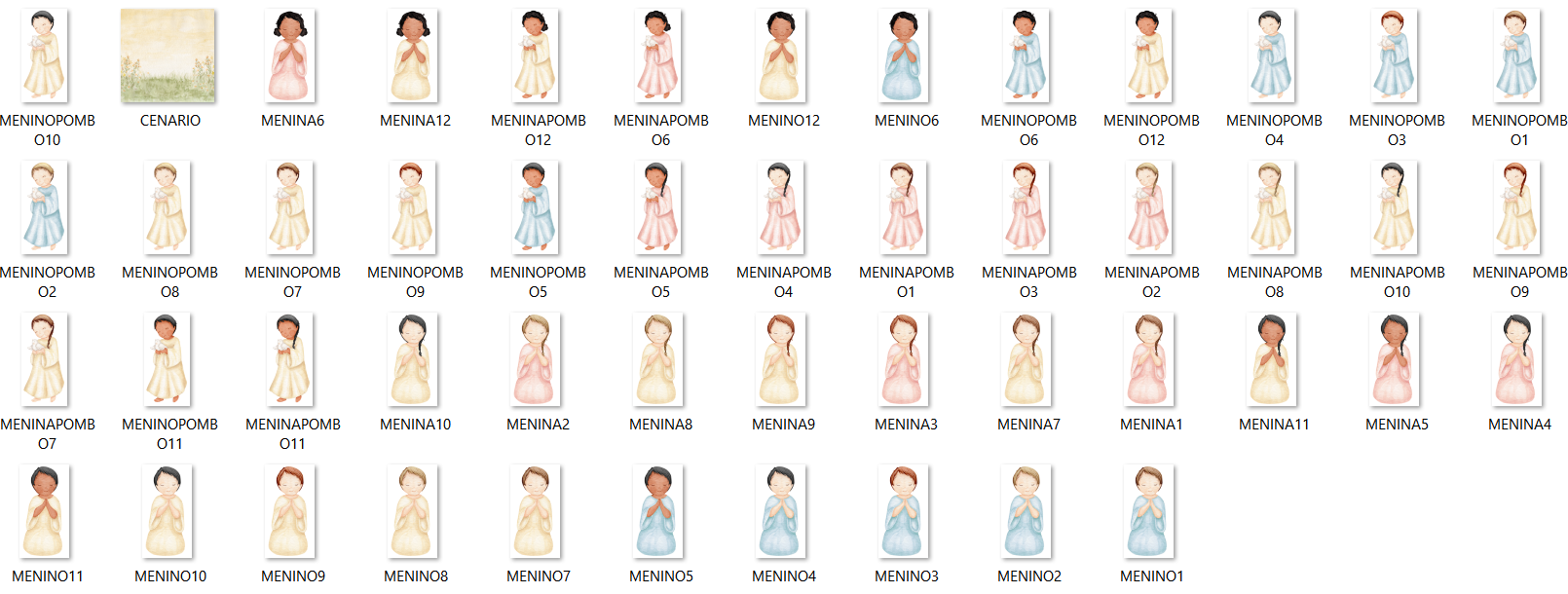 Arquivo Kit Digital Combo Divino Anjos e Crianças 2