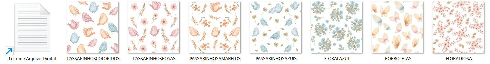 Arquivo Kit Digital Passarinhos no Jardim 2