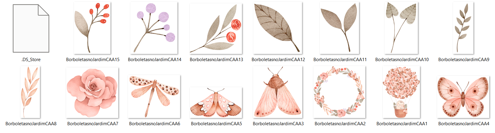 Arquivo Kit Digital Borboletas no Jardim 2