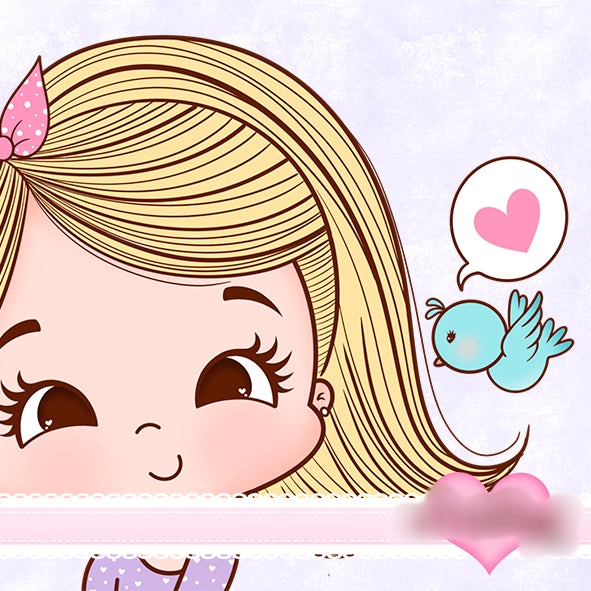 Arquivo Kit Digital Menina e Passarinho  1