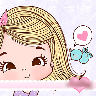 Arquivo Kit Digital Menina e Passarinho 