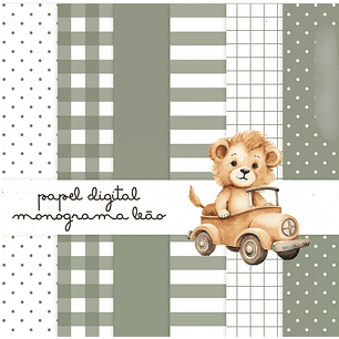 Arquivo Kit Digital Papel Leão