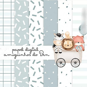 Arquivo Kit Digital Papel Amiguinho do Ben 