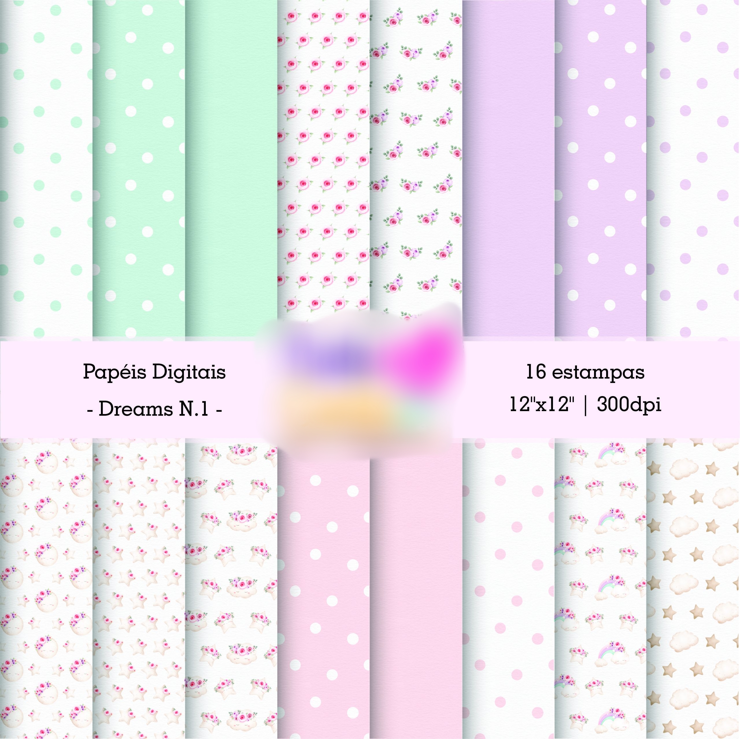 Arquivo Kit Digital Papéis Abstratos 1