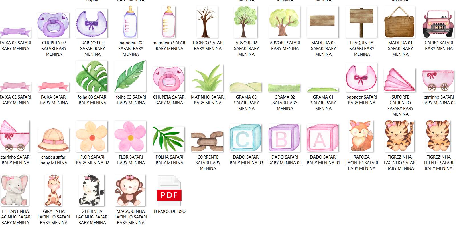 Arquivo Kit Digital Safari Baby  3