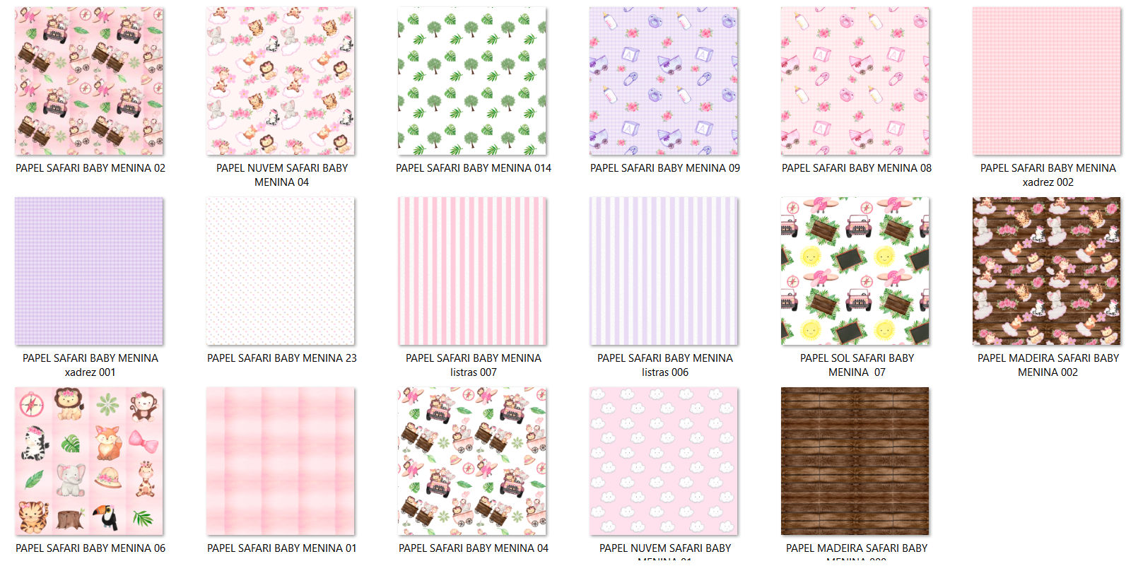 Arquivo Kit Digital Safari Baby  4