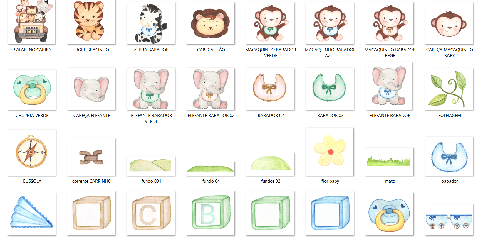 Arquivo Kit Digital Safari Baby 3