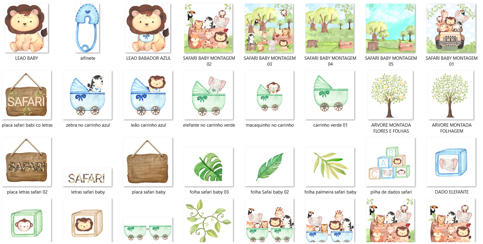 Arquivo Kit Digital Safari Baby 4