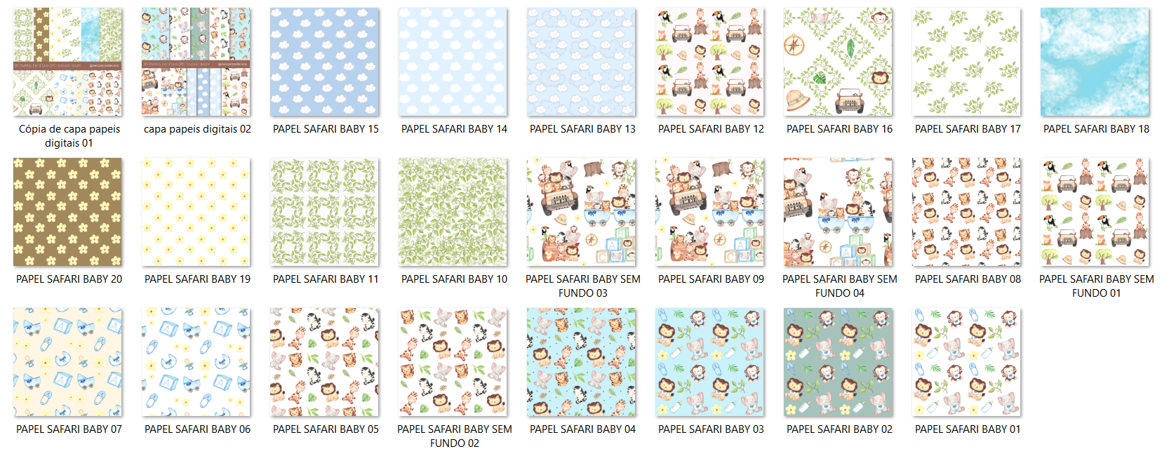 Arquivo Kit Digital Safari Baby 5