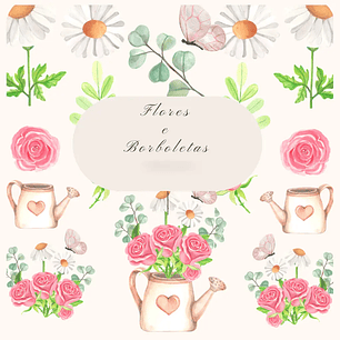 Arquivo Kit Digital Flores e Borboletas 