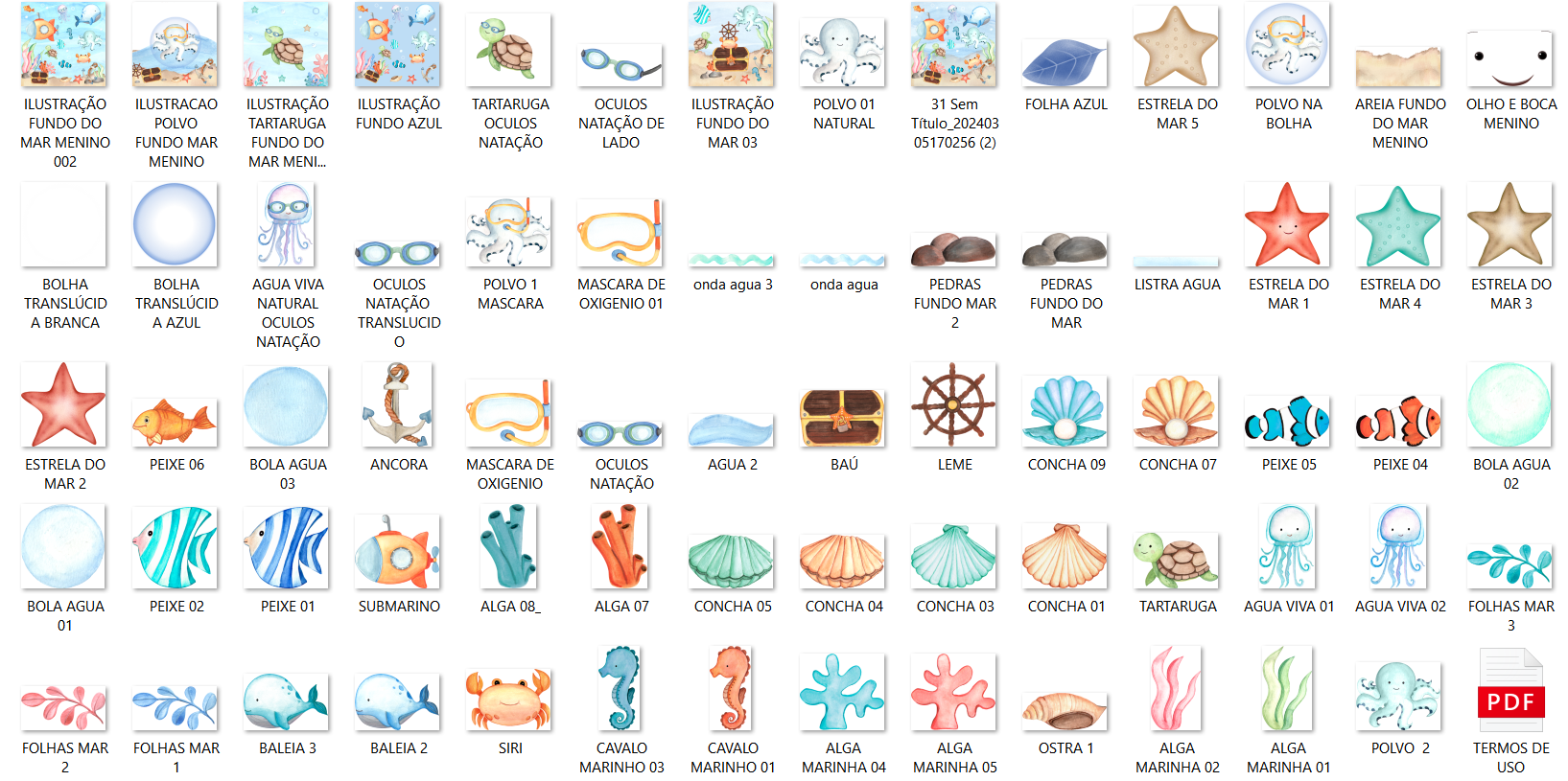 Arquivo Kit Digital Fundo do Mar  2