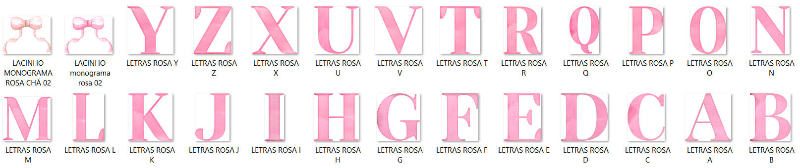 Arquivo Kit Digital Monogramas Ursinha  2