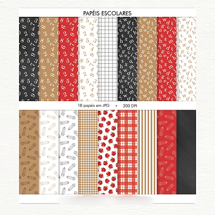 Arquivo Kit Digital  Papéis Escolares