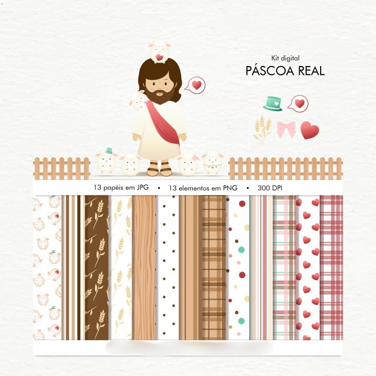 Arquivo Kit Digital Páscoa Real  1