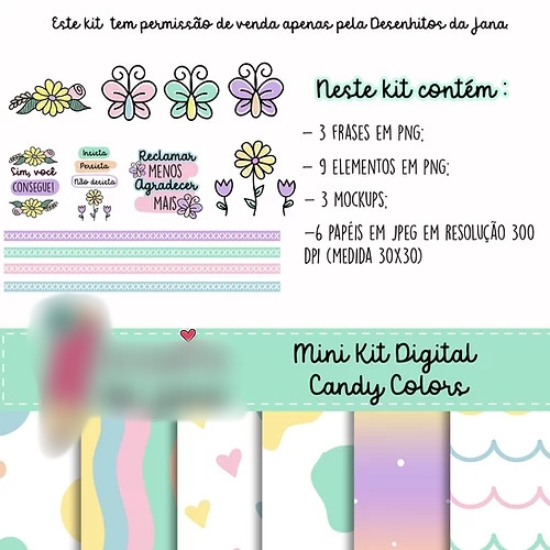 Arquivo Kit Digital Candy Colors 1
