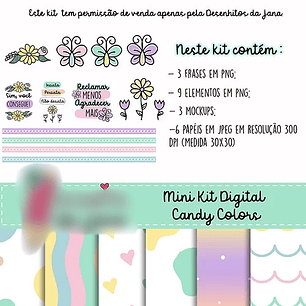Arquivo Kit Digital Candy Colors