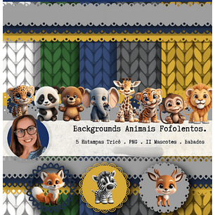 Arquivo Kit Digital Background Animais Fofos