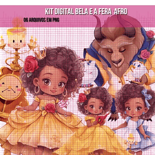 Arquivo Kit Digital Bela e a Fera Afro 