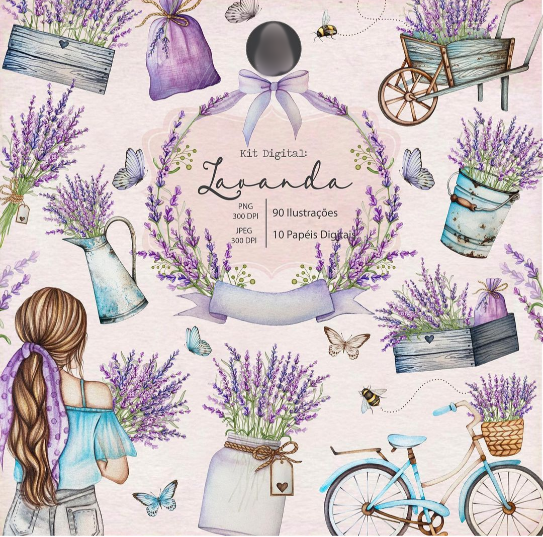 Arquivo Kit Digital Lavanda 1