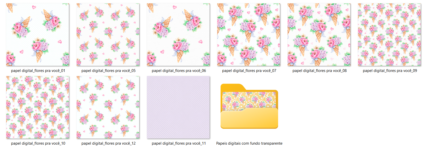 Arquivo Kit Digital Flores Pra Você 4