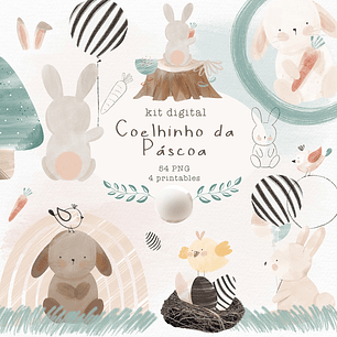 Arquivo Kit Digital Coelhinho da Páscoa