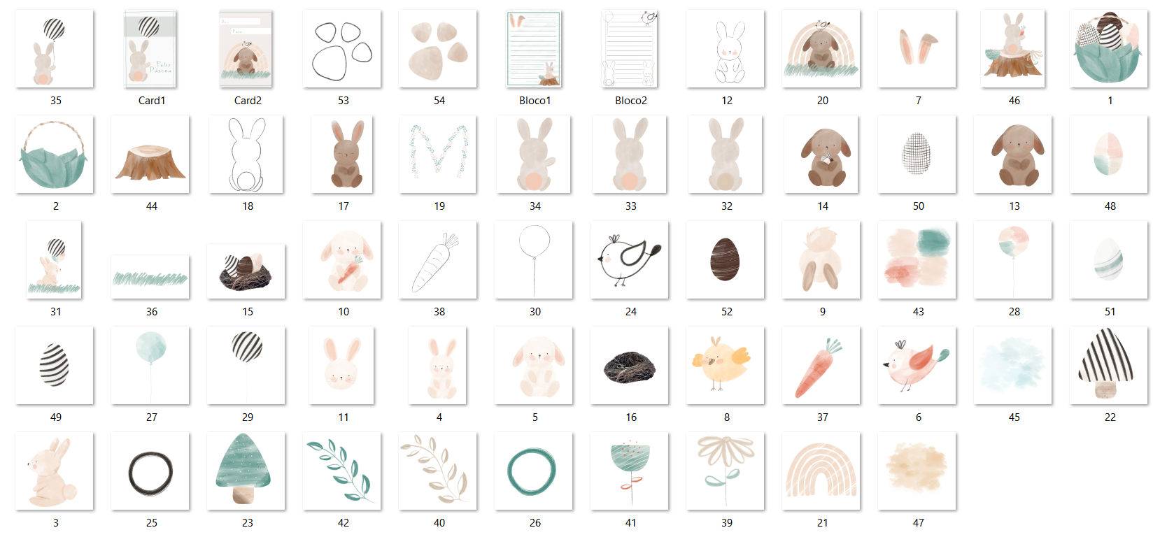 Arquivo Kit Digital Coelhinho da Páscoa 2