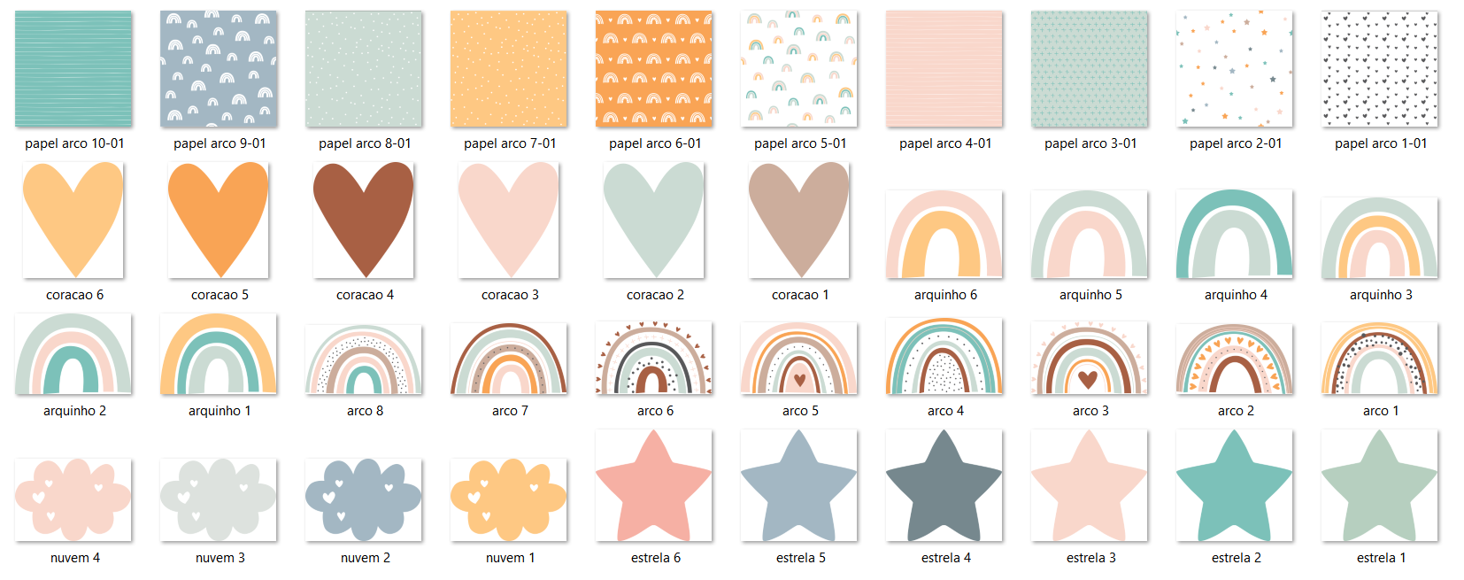 Arquivo Kit Digital Rainbows 2