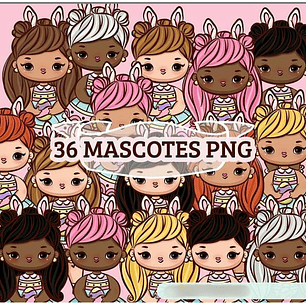 Arquivo Kit Digital Mascotes Páscoa