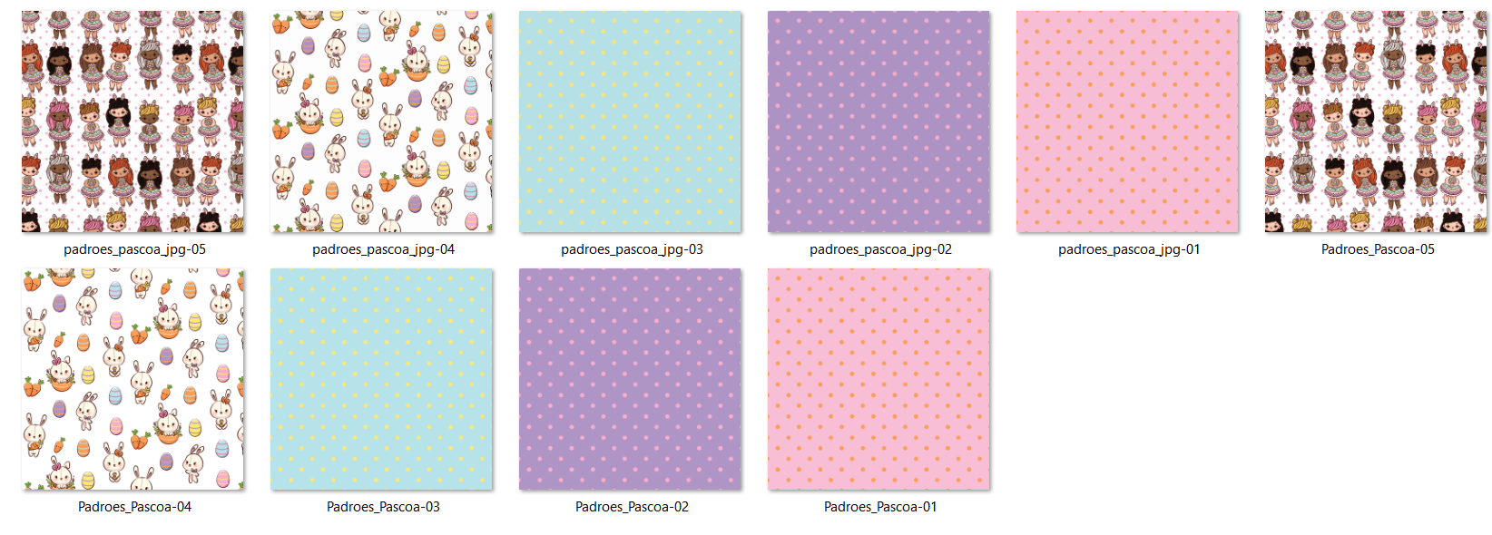 Arquivo Kit Digital Papéis Páscoa 2