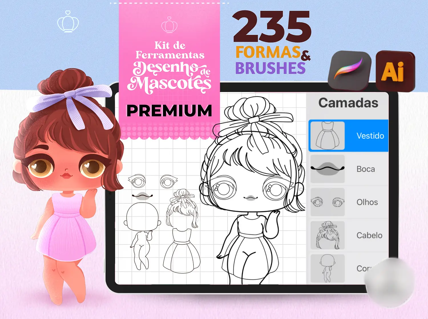 Arquivo Kit Digital Ferramentas de Mascotes 1