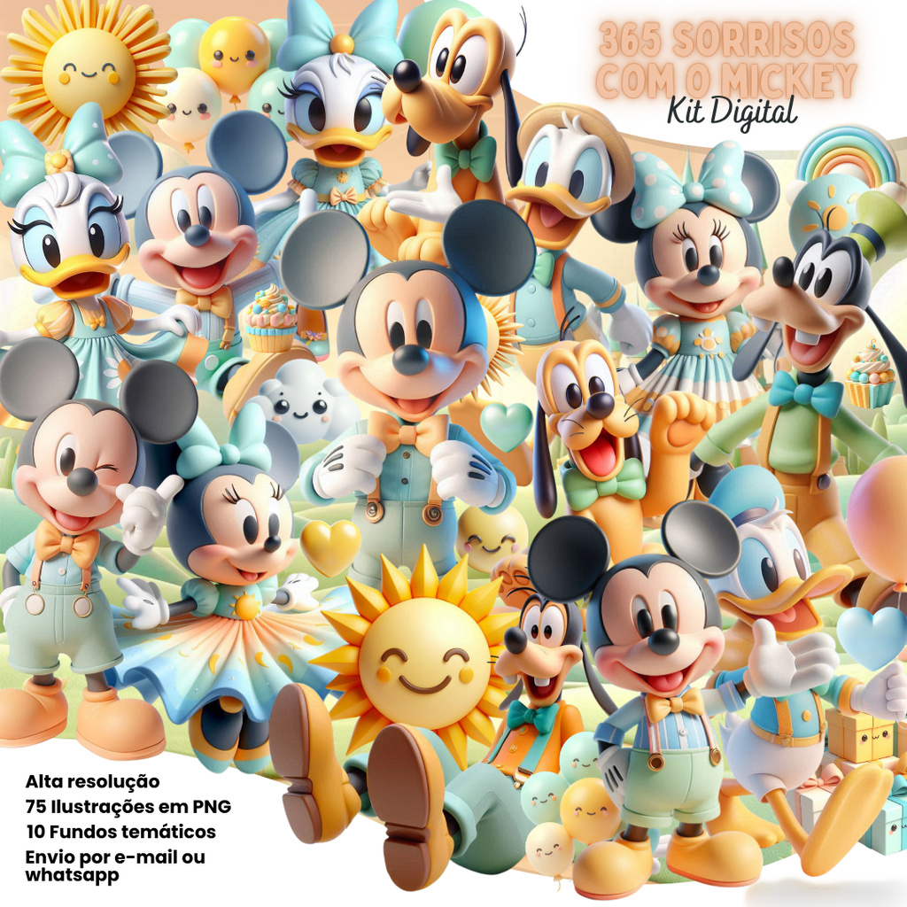 Arquivo Kit Digital 365 Sorrisos com o Mickey 1