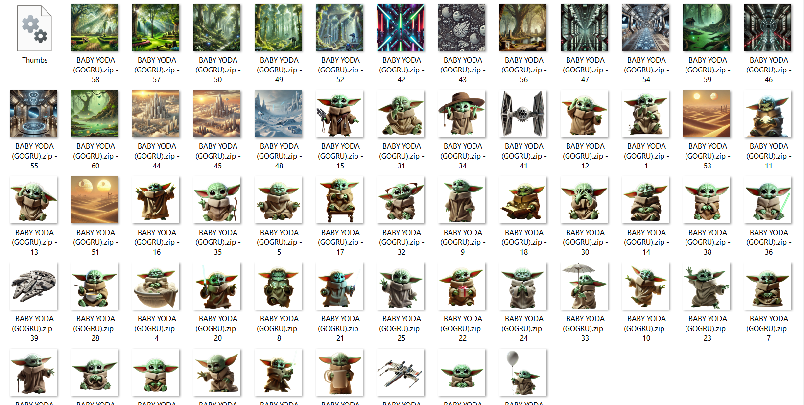 Arquivo Kit Digital Baby Yoda 2