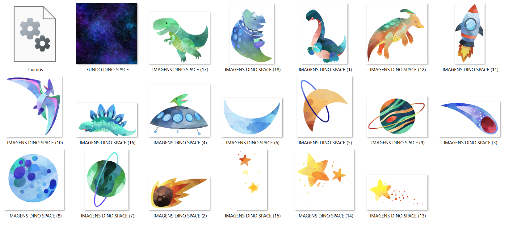 Arquivo Kit Digital Dino Espaço 2