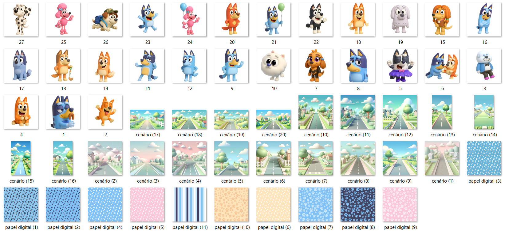 Arquivo Kit Digital Bluey  2