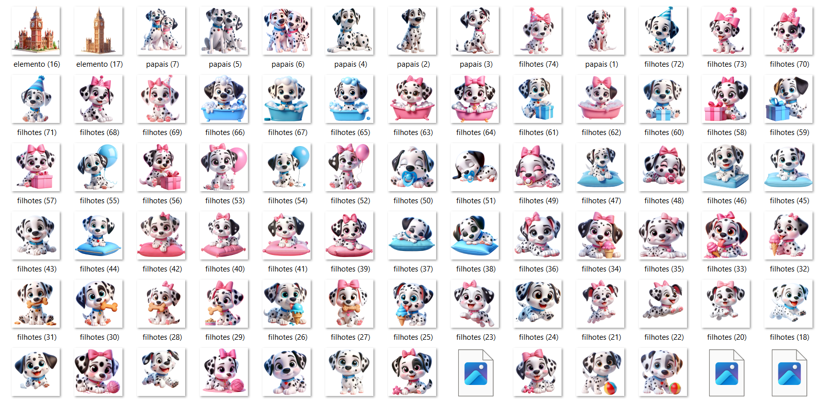 Arquivo Kit Digital Dalmatas 2