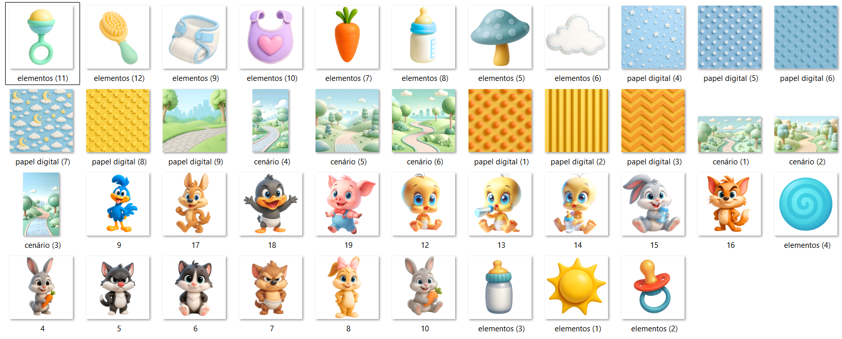 Arquivo Kit Digital Looney Tunes 2