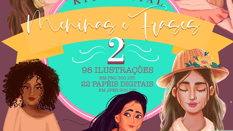 Arquivo Kit Digital Meninas e Frases 1