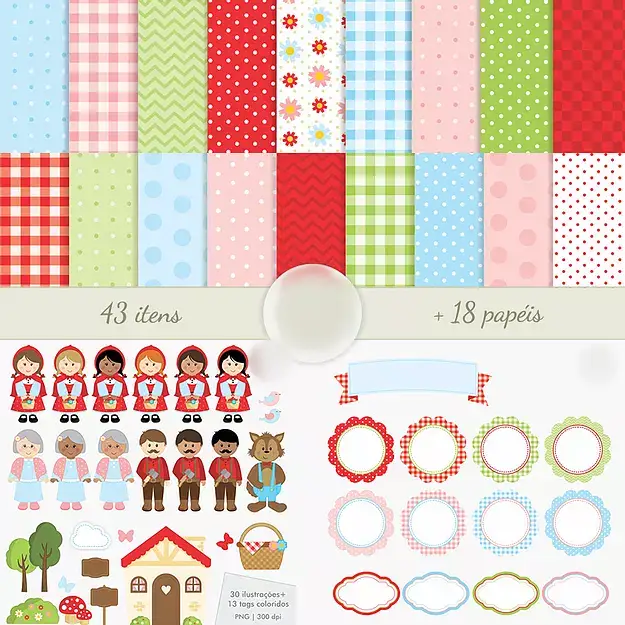 Arquivo Combo Kit Digital Chapeuzinho  1