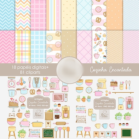 Arquivo Combo Kit Digital Cozinha Encantada 1