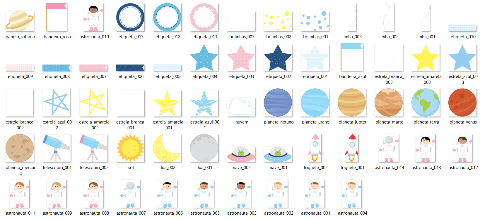 Arquivo Combo Kit Digital Astronauta 2