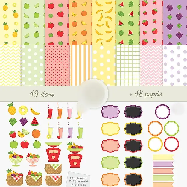 Arquivo Combo Kit Digital Frutinhas 1
