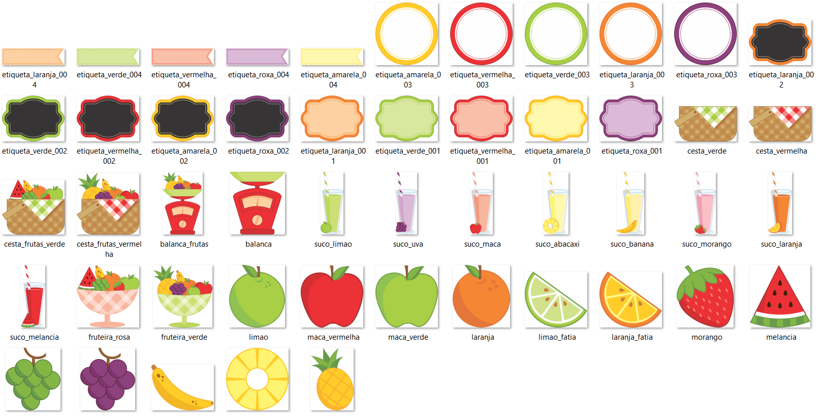 Arquivo Combo Kit Digital Frutinhas 2