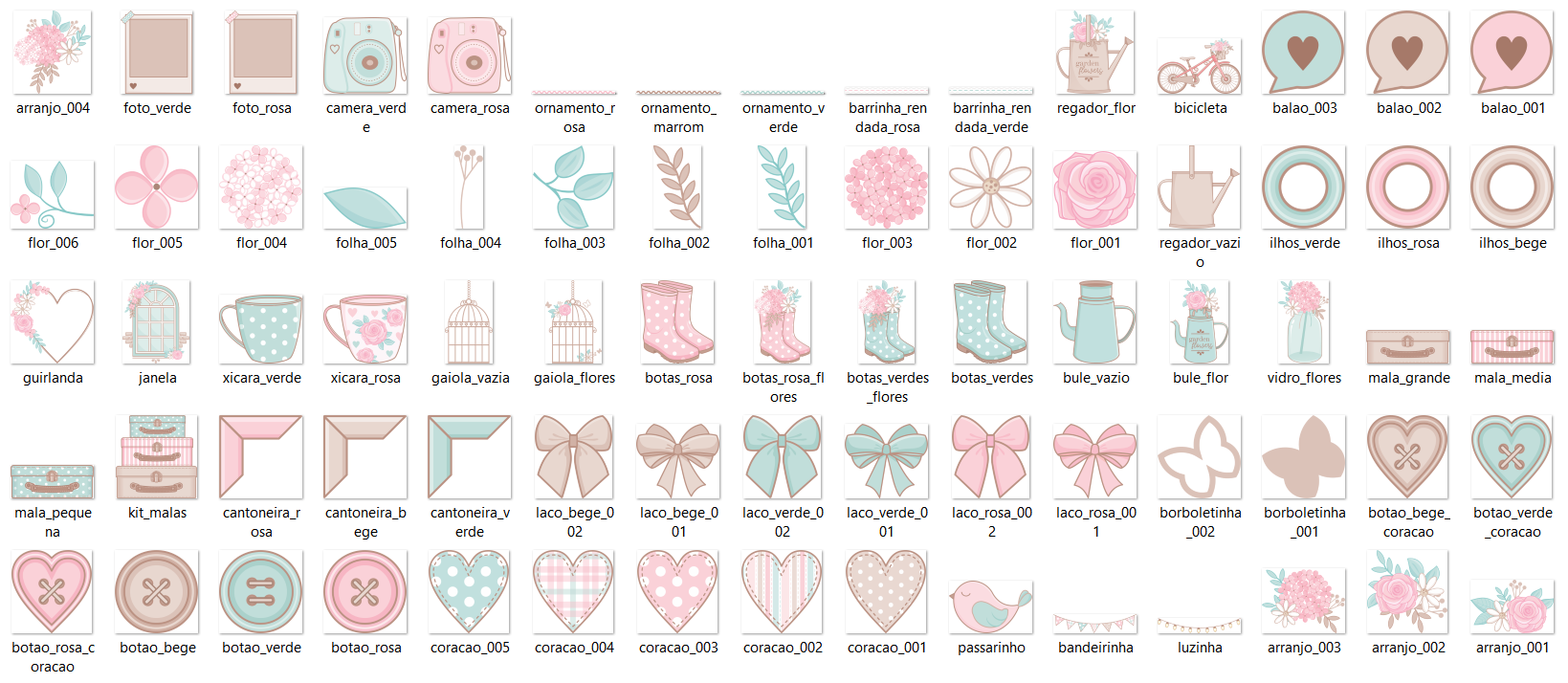 Arquivo Combo Kit Digital Rosa Chic 3