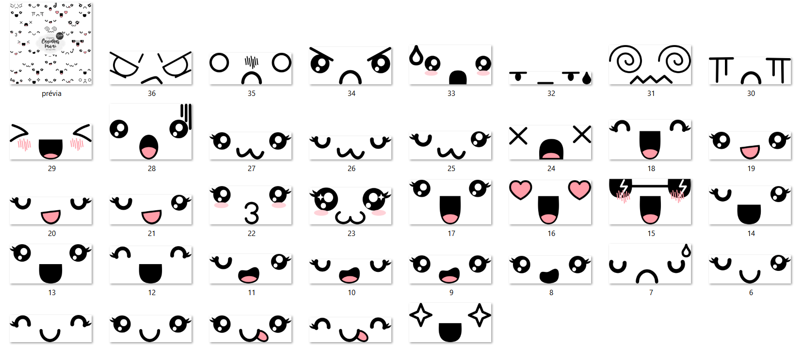 Arquivo Kit Digital Carinhas Kwai 2