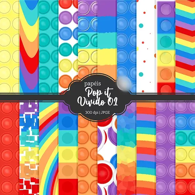 Arquivo Kit Digital Pop It Vivido  1