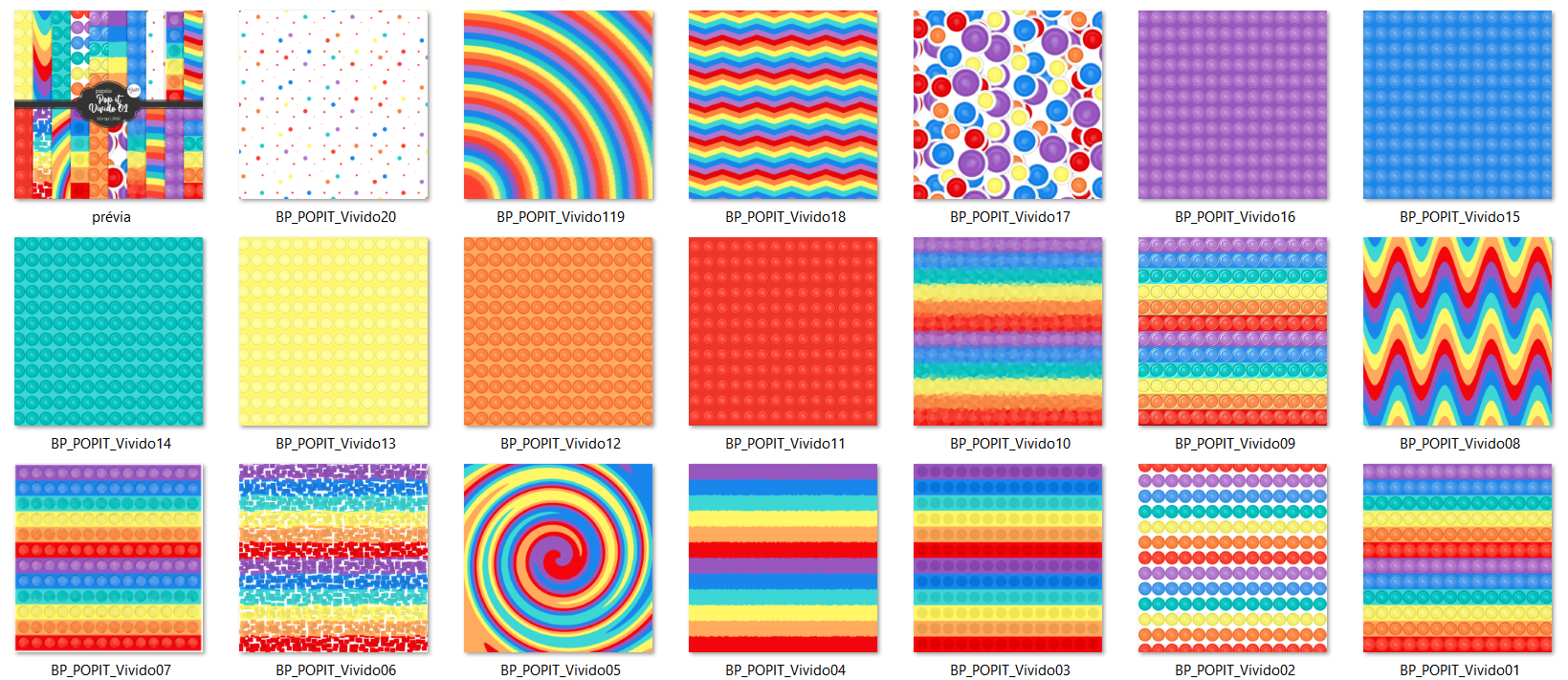 Arquivo Kit Digital Pop It Vivido  2