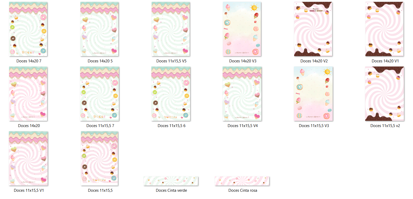 Arquivo Kit Digital Doces 3
