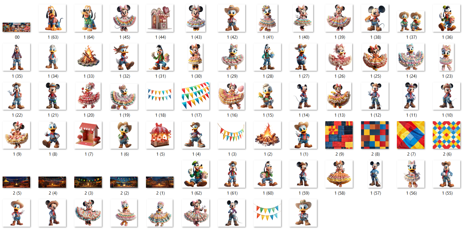 Arquivo Kit Digital Disney Festa Junina 2